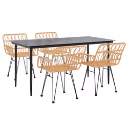 vidaXL Set da Pranzo da Giardino 5 pz in Polyrattan - Vista aggiuntiva 3