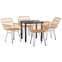 vidaXL Set da Pranzo da Giardino 5 pz in Polyrattan - Vista aggiuntiva 3
