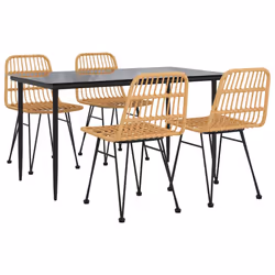 vidaXL Set da Pranzo da Giardino 5 pz in Polyrattan - Vista aggiuntiva 3