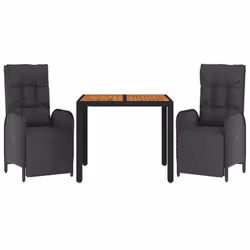 VidaXL 3185074 set mobili da esterno Nero - Vista aggiuntiva 3