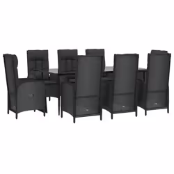 VidaXL 3185176 set mobili da esterno Nero - Vista aggiuntiva 3
