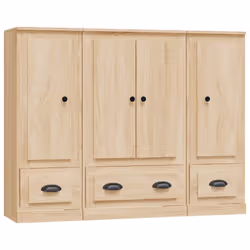 vidaXL Credenze 3 pz Rovere Sonoma in Legno Multistrato - Vista aggiuntiva 2
