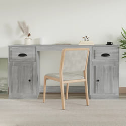 Scrivania con Armadietto Grigio Sonoma in Legno Multistratocod mxl 101777