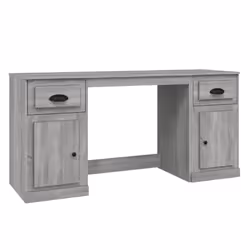 Scrivania con Armadietto Grigio Sonoma in Legno Multistratocod mxl 101777 - Vista aggiuntiva 2