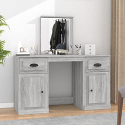 Toeletta con Specchio Grigio Sonoma 130x50x132,5 cmcod mxl 125267