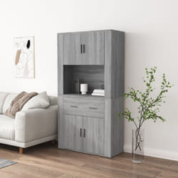 Vidaxl - Credenza Grigio Sonoma in Legno Multistrato 26824