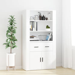 vidaXL Credenza Bianca in Legno Multistrato