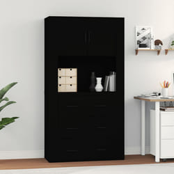 Credenza Nera in Legno Multistratocod mxl 114022