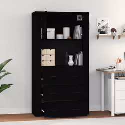 Credenza Nera in Legno Multistratocod mxl 114022