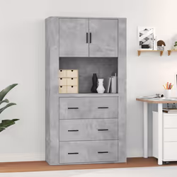 Credenza Grigio Cemento in Legno Multistratocod mxl 77336