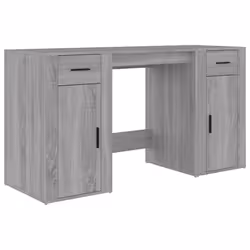 Scrivania con Armadietto Grigio Sonoma in Legno Multistratocod mxl 101308 - Vista aggiuntiva 2
