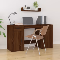 Utilizzate questa scrivania con gli armadietti per aggiungere un tocco di eleganza al vostro studio o alla vostra area di lav ...