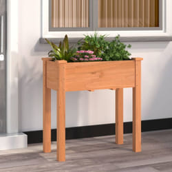 Vidaxl - Fioriera con Fodera Marrone 71x37x76 cm Legno Massello di Abete 2064