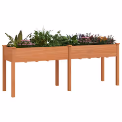 Fioriera con Fodera Marrone 203x53x76cm Legno Massello di Abetecod mxl 130771 - Vista aggiuntiva 3
