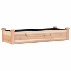 Fioriera Rialzata da Giardino Fodera 120x45x25cm Massello Abetecod mxl 79802 - Vista aggiuntiva 2