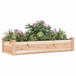 Fioriera Rialzata da Giardino Fodera 120x45x25cm Massello Abetecod mxl 79802 - Vista aggiuntiva 3