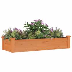 Fioriera Giardino Fodera Marrone 120x45x25cm Massello Abetecod mxl 106235 - Vista aggiuntiva 3