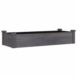 vidaXL Fioriera Giardino con Fodera Grigia 120x45x25cm Massello Abete - Vista aggiuntiva 2