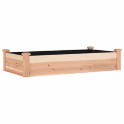 Fioriera Rialzata da Giardino Fodera 120x60x25cm Massello Abetecod mxl 127372 - Vista aggiuntiva 2