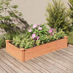 Vidaxl - Fioriera Giardino, Flowerpot con Fodera Marrone 120x60x25cm Massello Abete
