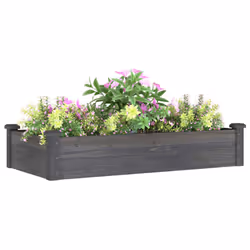 Fioriera Giardino con Fodera Grigia 120x60x25cm Massello Abetecod mxl 106277 - Vista aggiuntiva 3