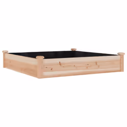 Fioriera Rialzata Giardino Fodera 120x120x25cm Massello Abetecod mxl 79039 - Vista aggiuntiva 2