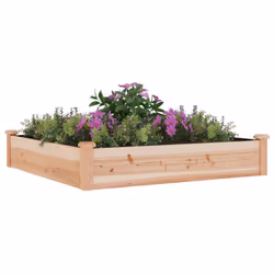 Fioriera Rialzata Giardino Fodera 120x120x25cm Massello Abetecod mxl 79039 - Vista aggiuntiva 3