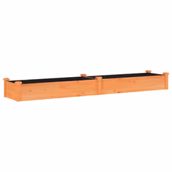 Fioriera Giardino Fodera Marrone 240x45x25 cm Massello Abetecod mxl 129194 - Vista aggiuntiva 2