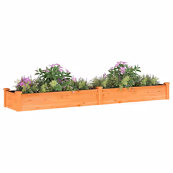 Fioriera Giardino Fodera Marrone 240x45x25 cm Massello Abetecod mxl 129194 - Vista aggiuntiva 3