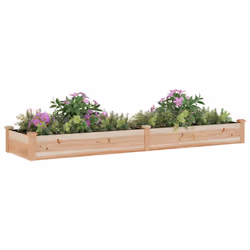 Fioriera Rialzata da Giardino Fodera 240x60x25cm Massello Abetecod mxl 97395 - Vista aggiuntiva 3