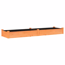 Fioriera Giardino con Fodera Marrone 240x60x25cm Massello Abetecod mxl 80143 - Vista aggiuntiva 2