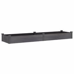 Fioriera Giardino con Fodera Grigia 240x60x25 cm Massello Abetecod mxl 114012 - Vista aggiuntiva 2