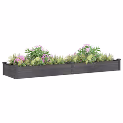 Fioriera Giardino con Fodera Grigia 240x60x25 cm Massello Abetecod mxl 114012 - Vista aggiuntiva 3