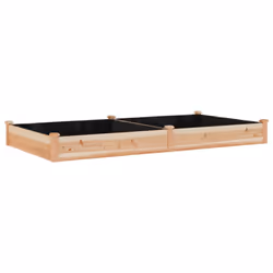 Fioriera Rialzata Giardino Fodera 240x120x25 cm Massello Abetecod mxl 73366 - Vista aggiuntiva 2