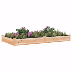 Fioriera Rialzata Giardino Fodera 240x120x25 cm Massello Abetecod mxl 73366 - Vista aggiuntiva 3