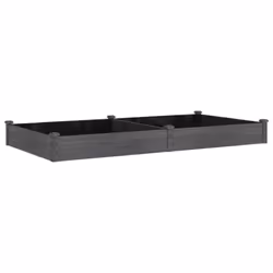 Fioriera Giardino con Fodera Grigia 240x120x25cm Massello Abetecod mxl 80617 - Vista aggiuntiva 2