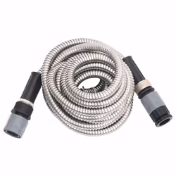 Tubo da Giardino con Ugello Spray Argento 0,6" 15 m in Acciaiocod mxl 73212 - Vista aggiuntiva 3