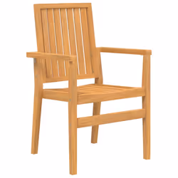 Sedie da Giardino Impilabili 2 pz 56,5x57,5x91 cm Massello Teakcod mxl 105862 - Vista aggiuntiva 3