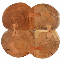 Tavolino 36 cm 4 Tronchi in Legno Massello di Acaciacod mxl 129721