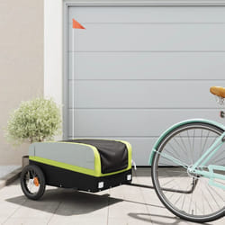 Rimorchio da Bici Nero e Verde 30 kg in Ferro vidaXL24638