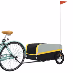 Rimorchio da Bici Nero e Giallo 45 kg in Ferrocod mxl 131978 - Vista aggiuntiva 3