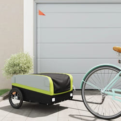 Vidaxl - Rimorchio da Bici Nero e Verde 45 kg in Ferro 24163