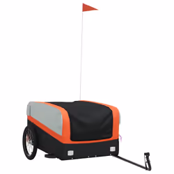 Rimorchio da Bici Nero e Arancione 45 kg in Ferrocod mxl 84027 - Vista aggiuntiva 2