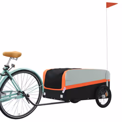 Rimorchio da Bici Nero e Arancione 45 kg in Ferrocod mxl 84027 - Vista aggiuntiva 3