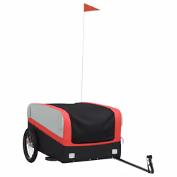Rimorchio da Bici Nero e Rosso 45 kg in Ferrocod mxl 131979 - Vista aggiuntiva 2
