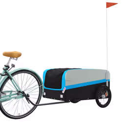 Rimorchio da Bici Nero e Blu 45 kg in Ferrocod mxl 84688 - Vista aggiuntiva 3