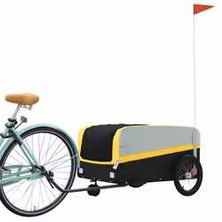 Rimorchio da Bici Nero e Giallo 45 kg in Ferrocod mxl 86624 - Vista aggiuntiva 3