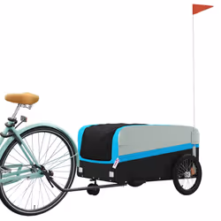 Rimorchio da Bici Nero e Blu 45 kg in Ferrocod mxl 110653 - Vista aggiuntiva 3