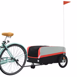 Rimorchio da Bici Nero e Rosso 45 kg in Ferrocod mxl 134668 - Vista aggiuntiva 3