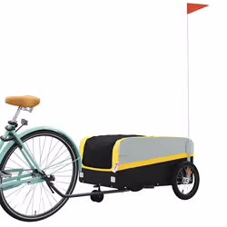 Rimorchio da Bici Nero e Giallo 45 kg in Ferrocod mxl 111867 - Vista aggiuntiva 3